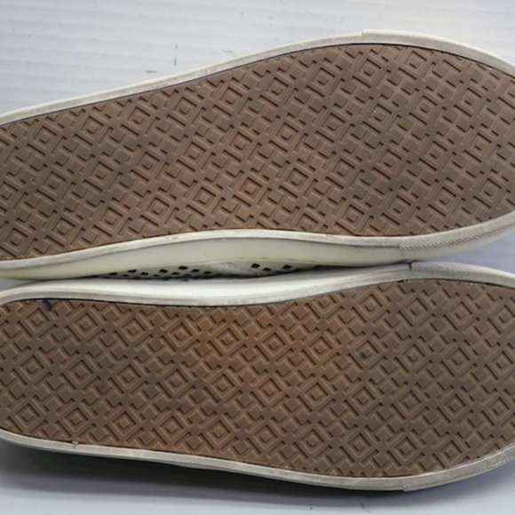 Tory Burch Jesse White Leather Perforated Casual  Slip on Shoes Sneakers 8 - Picture 8 of 9